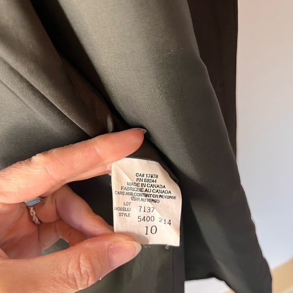 Powerline Blazer Fitted Button Jacket Made In Canada Olive Green Women’s Sz 10 - Picture 9 of 10